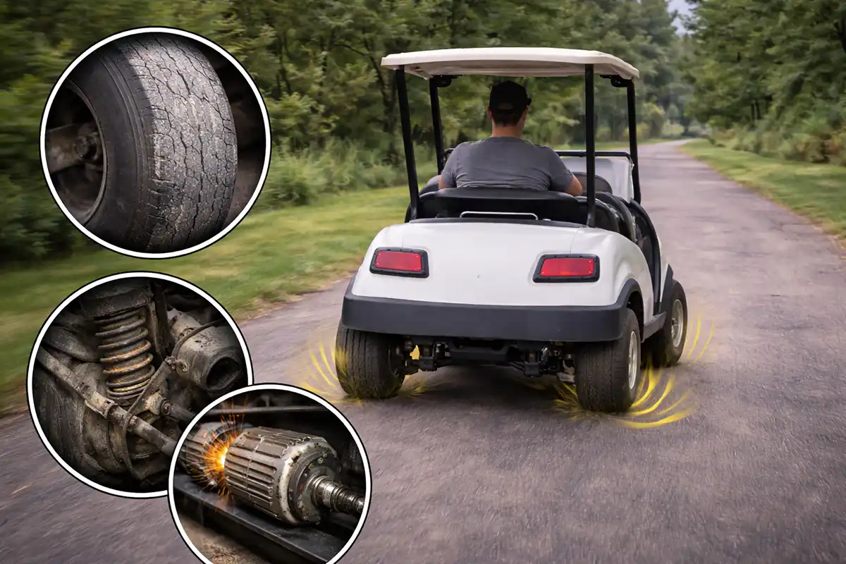 golf cart vibrating or shaking while driving