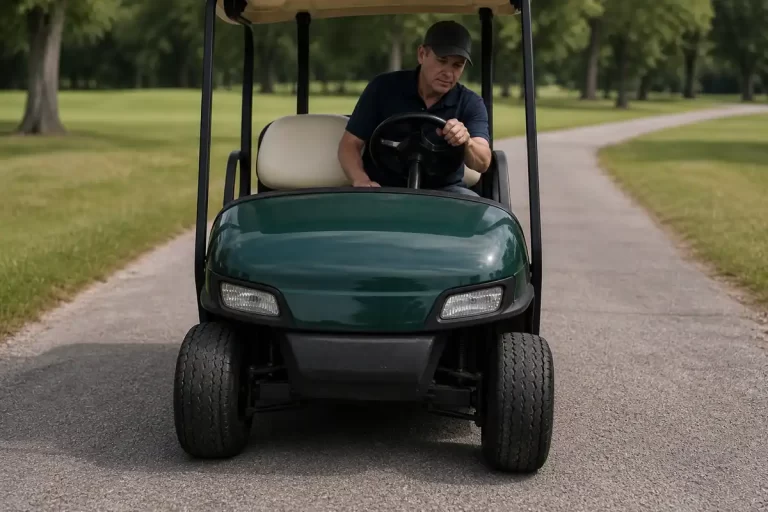 golf cart pulling to one side